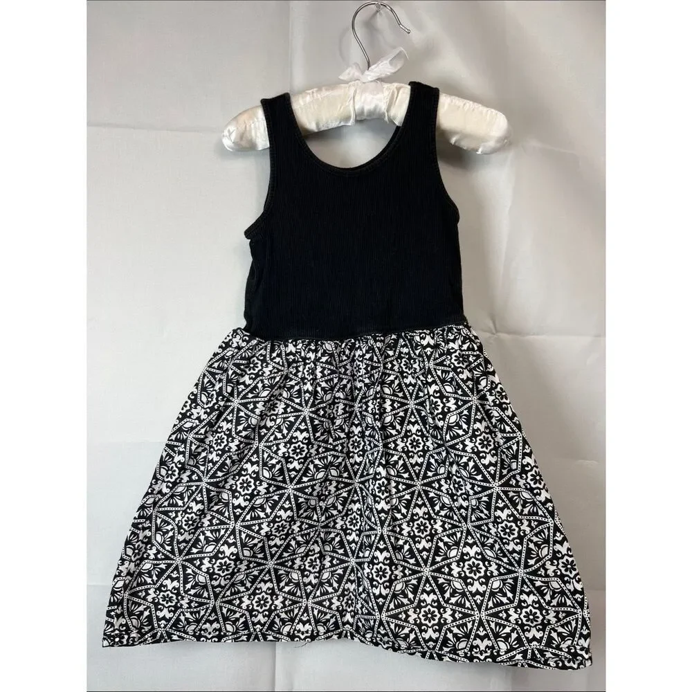 Gap Kids black and white tank dress size XS (4-5) E UC